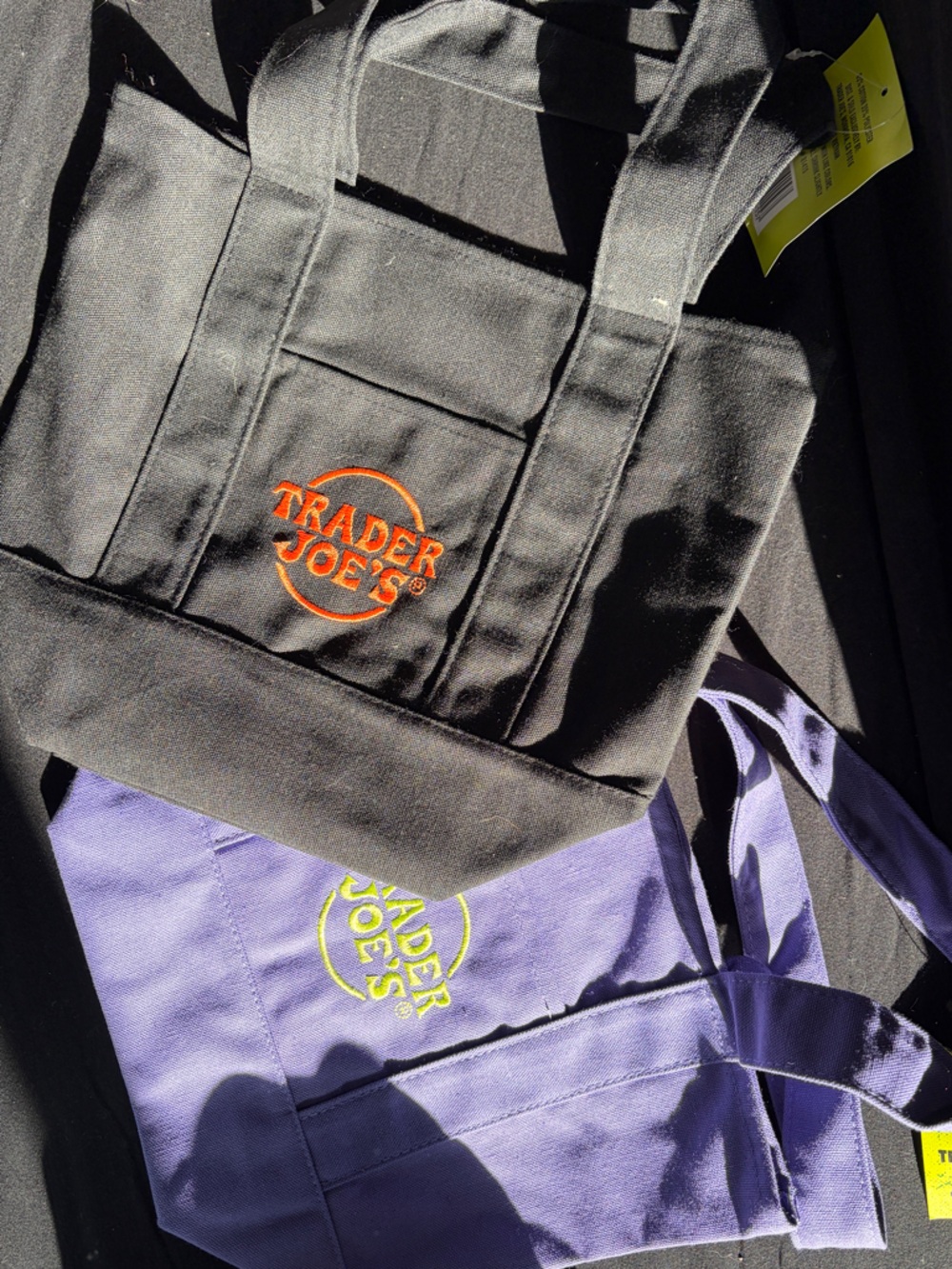 Trader Joe's Halloween Mini Tote Bags - Black & Purple NWT